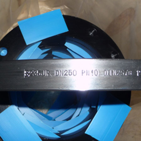 Flange de placa DN250 do aço de carbono DIN2576 S235JR, flange de PN10 PL RF