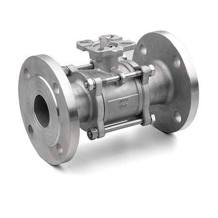válvula de esfera da flange 3PC com almofada de montagem