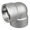 China forjou a solda do soquete do aço inoxidável do fabricante ASME SA182 F321 do cotovelo o cotovelo ASME B16.11 DN80 3000# de 90 graus