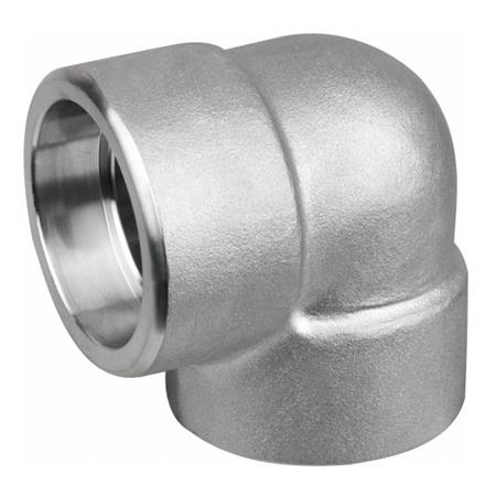 China forjou a solda do soquete do aço inoxidável do fabricante ASME SA182 F321 do cotovelo o cotovelo ASME B16.11 DN80 3000# de 90 graus