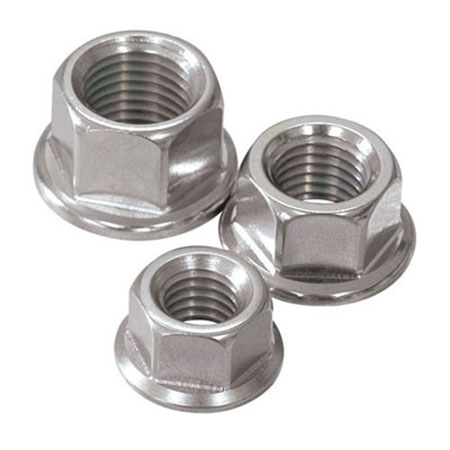 Porcas Hex serrilhadas titânio da flange Din6923
