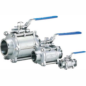 Válvula de esfera sanitária do aço inoxidável da flange da braçadeira/solda/linha com gaxeta Encapsulated 