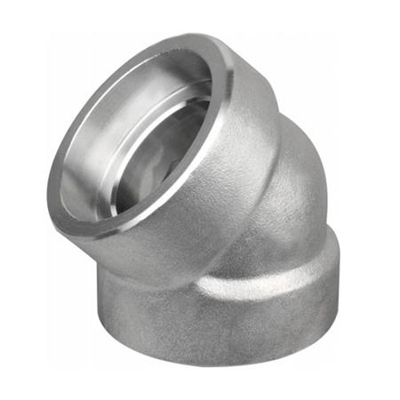 China forjou o fabricante N04400/N08810/N08020/N06625 do cotovelo a solda ASME B16.11 2 " 9000# do soquete do cotovelo de 45 graus