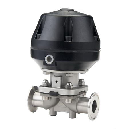 válvula de diafragma 2Way pneumática com atuador plástico