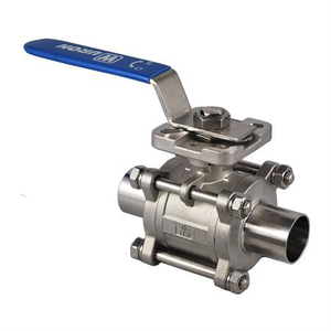 Válvula de esfera sanitária do aço inoxidável da flange da braçadeira/solda/linha